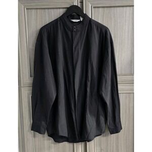 Pavo By Lastrada Mens LS Button Up Shirt Black Large